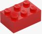 Preview: BRICK 2x3 - Rot -- 1Box à 20Stk.