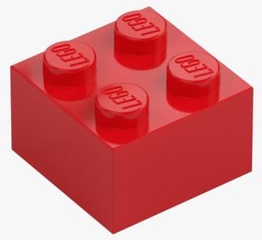 BRICK 2x2 Rot