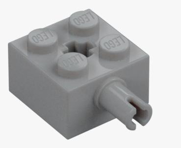 BRICK 2X2 W, SNAP AND CROSS - hellgrau - 1 Pack à 10 Stk.