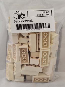 BRICK 2x4 weiss 1Box à 50Stk.