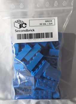 BRICK 2x4 Blau 1Box à 50Stk.