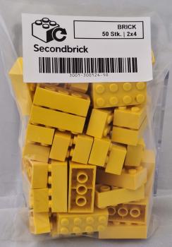 BRICK 2x4 Gelb 1Box à 50Stk.