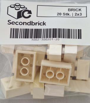 BRICK 2x3 - Weiss -- 1Box à 20Stk.
