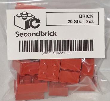 BRICK 2x3 - Rot -- 1Box à 20Stk.