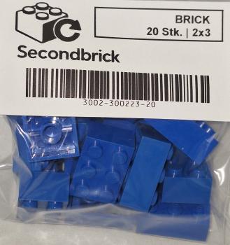 BRICK 2x3 - Blau - 1Box à 20Stk.
