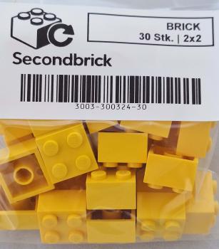 BRICK 2x2 Gelb à 30Stk.