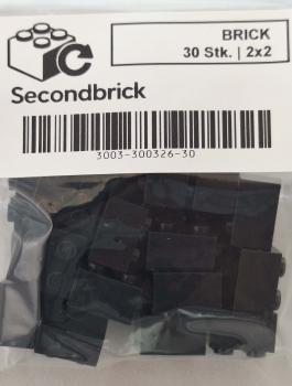 BRICK 2x2 Schwarz à 30Stk.