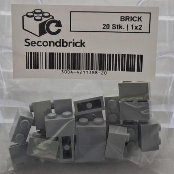 BRICK 1x2 - Hellgrau - 1Box à 20Stk