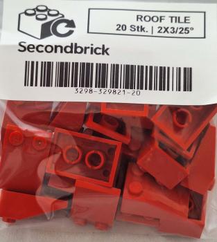 ROOF TILE 2X3/25°- Rot - 1Box à 20Stk.