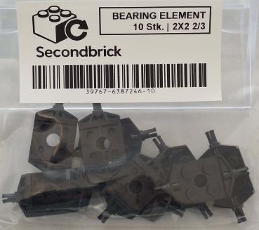 BEARING ELEMENT 2X2 2/3 - Schwarz - 1Box à 10Stk.