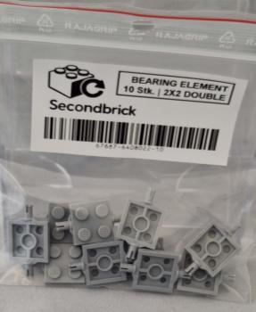 BEARING ELEMENT 2X2, DOUBLE  - hellgrau-- 1Box à 10Stk.