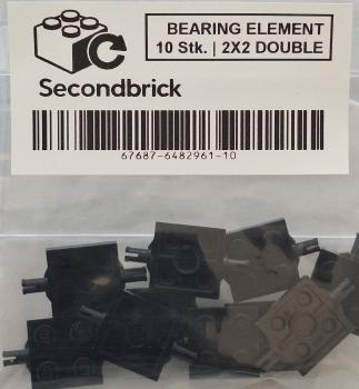 BEARING ELEMENT 2X2, DOUBLE - Schwarz -- 1Box à 10Stk.