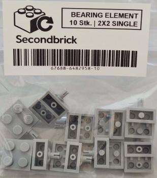 BEARING ELEMENT 2X2, SINGLE - hellgrau-- 1Box à 10Stk.