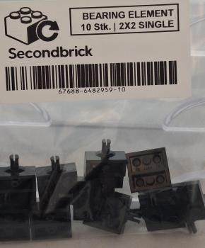 BEARING ELEMENT 2X2, SINGLE - schwarz -- 1Box à 10Stk.
