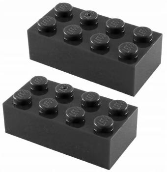 Preview: BRICK 2x4 Schwarz1Box à 50Stk.