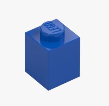 BRICK 1x1 -  Blau -1Box à 30Stk.
