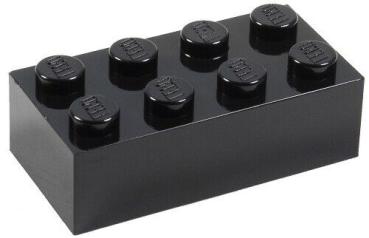 BRICK 2x4 Schwarz1Box à 50Stk.