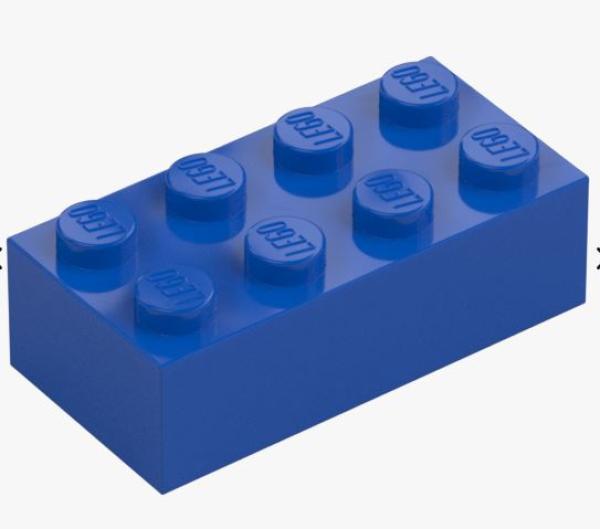 BRICK 2x4 Blau 1Box à 50Stk.