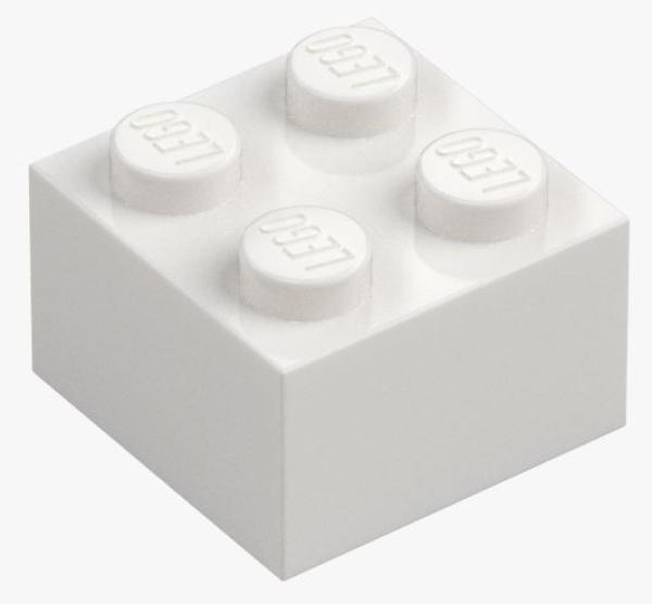 BRICK 2x2 Weiss à 30Stk..