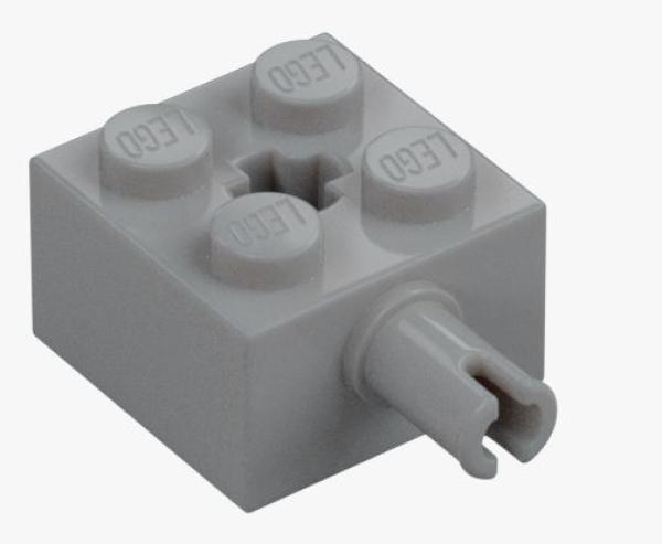 BRICK 2X2 W, SNAP AND CROSS - hellgrau - 1 Pack à 10 Stk.