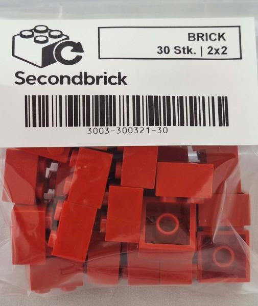 BRICK 2x2 Rot à 30Stk.