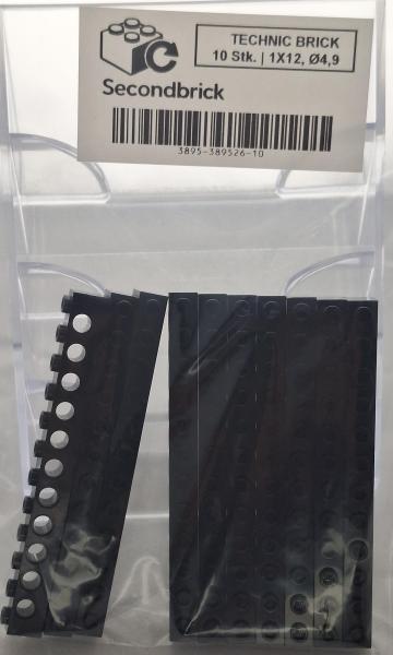 TECHNIC BRICK 1x12, Ø4,9 -- 1Box à 10Stk.