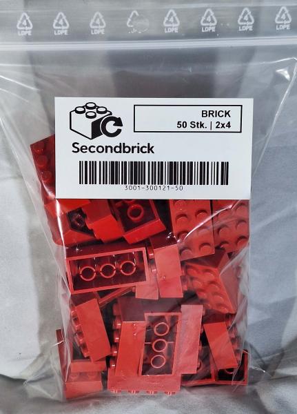BRICK 2x4 rot 1Box à 50Stk.