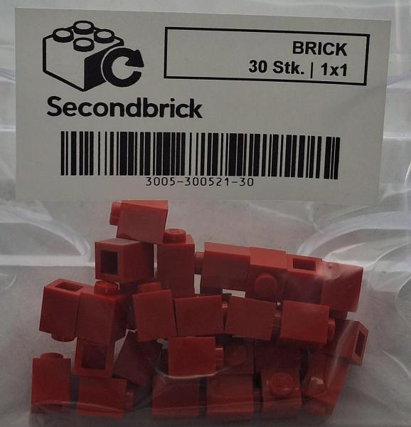 BRICK 1x1 -  Rot -1Box à 30Stk.