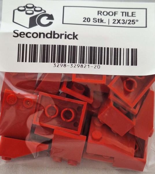 ROOF TILE 2X3/25°- Rot - 1Box à 20Stk.