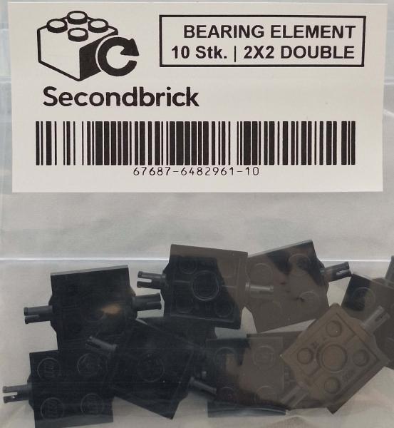 BEARING ELEMENT 2X2, DOUBLE - Schwarz -- 1Box à 10Stk.