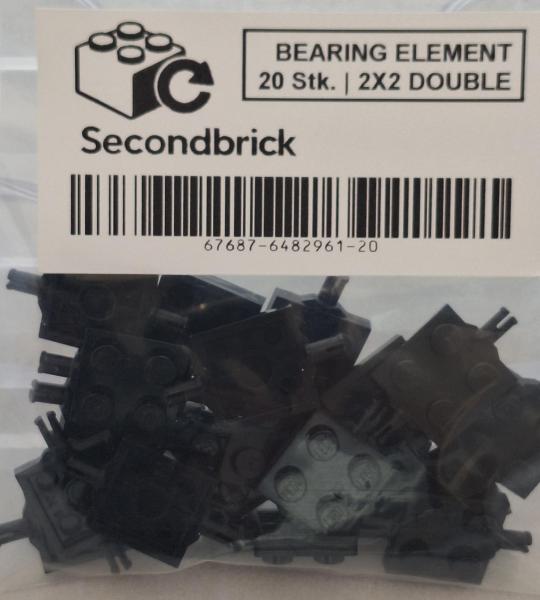 BEARING ELEMENT 2X2, DOUBLE - schwarz -- 1Box à 20Stk.