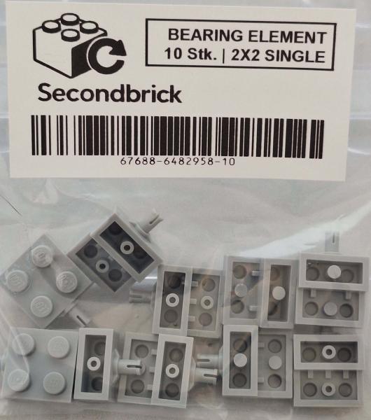 BEARING ELEMENT 2X2, SINGLE - hellgrau-- 1Box à 10Stk.