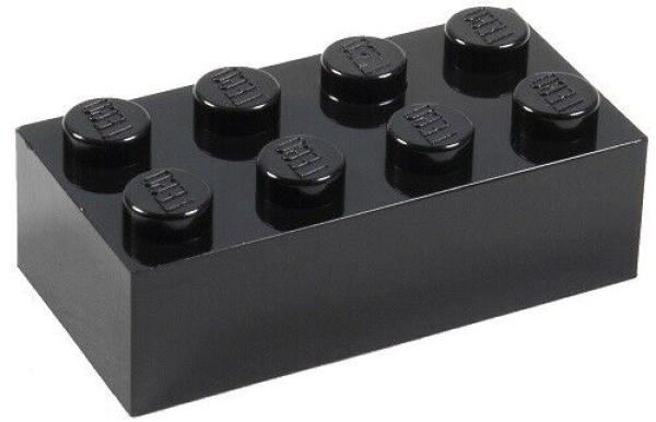 BRICK 2x4 Schwarz1Box à 50Stk.